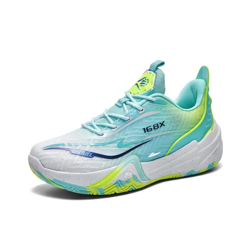 Kuding Basketball Shoes Men Mid Top White Pink White Blue White Moon Purple Moon Geomantis-19