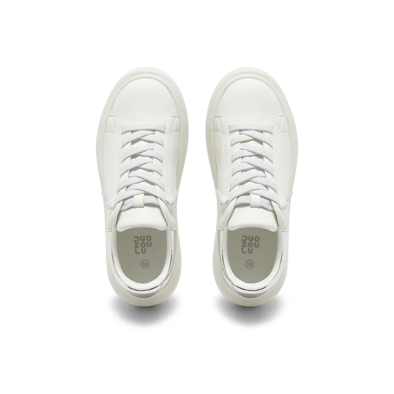 Walk More Sand Feel Shoes Cushioning Slip Resistant Breathable Support Rebound Low Top Small White Shoes-2