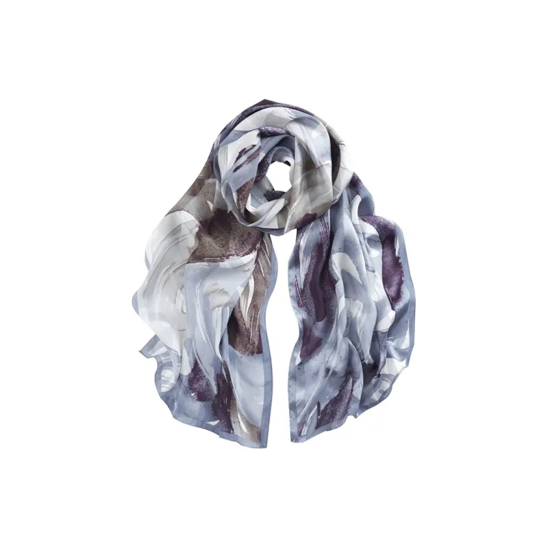 MARJAKURKI Silk Scarf 'Lively Spring Water'+'Peaceful Oasis' Greeting Card Women's-11