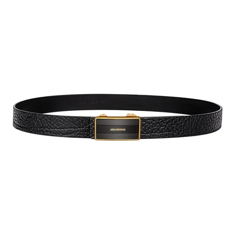 Jaylen Oos Premium Cow Leather Stainless Steel Leather Belts Men's 3.5cm-8