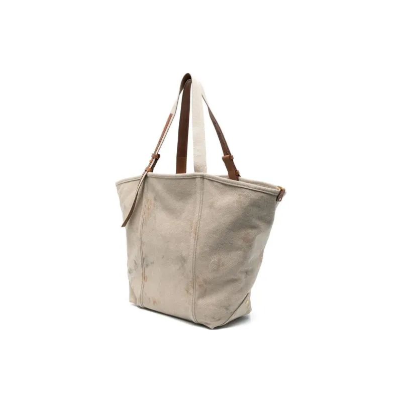Golden Goose Logo Printed Distressed Tote Bag-1