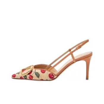 Valentino Slim Heel High Heels 8cm Women's Yellow