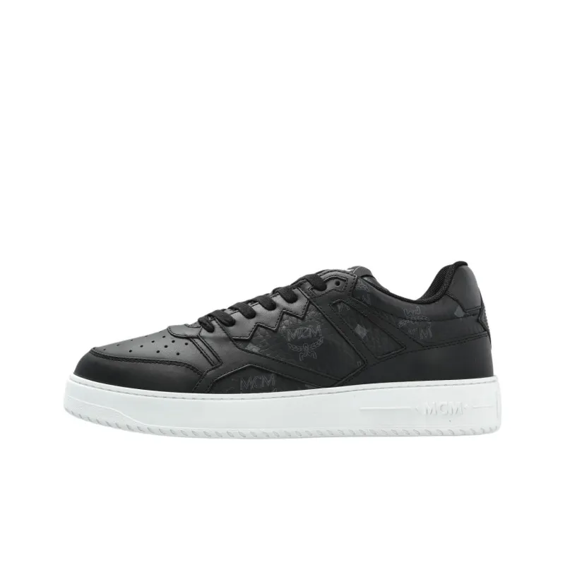 MCM Neo Terrain Visetos Low Top Skateboard Shoes Men's Black-0