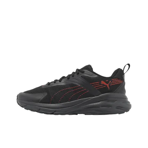 PUMA Anti-Slip Wear-Resistant Low-Top Casual Shoes Men's Black Red