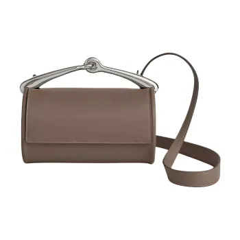 HERMES Maximors Evercolor Calfskin Shoulder Bags Handbags Women's 18 Etoupe Elephant Gray