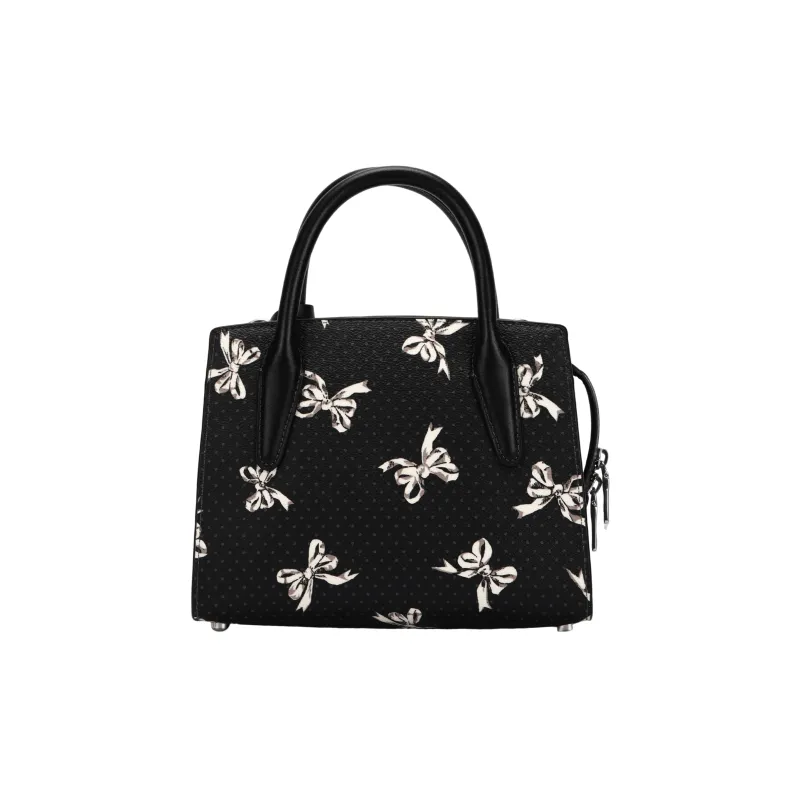 COACH Coated Canvas Handbag Unisex Black-4