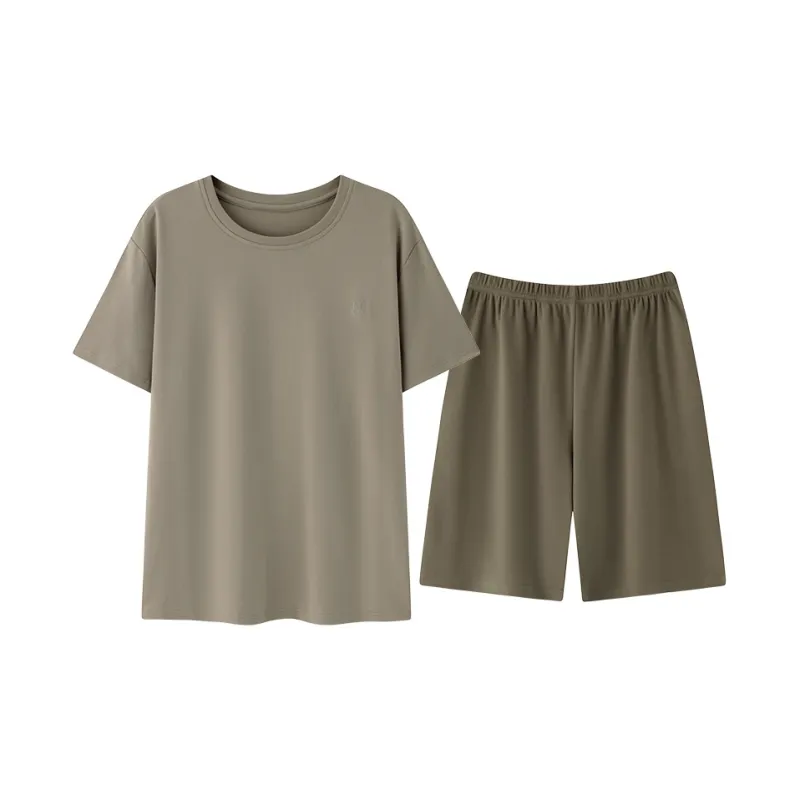 Good Fortune Pajama Set Men's Light Umber-0