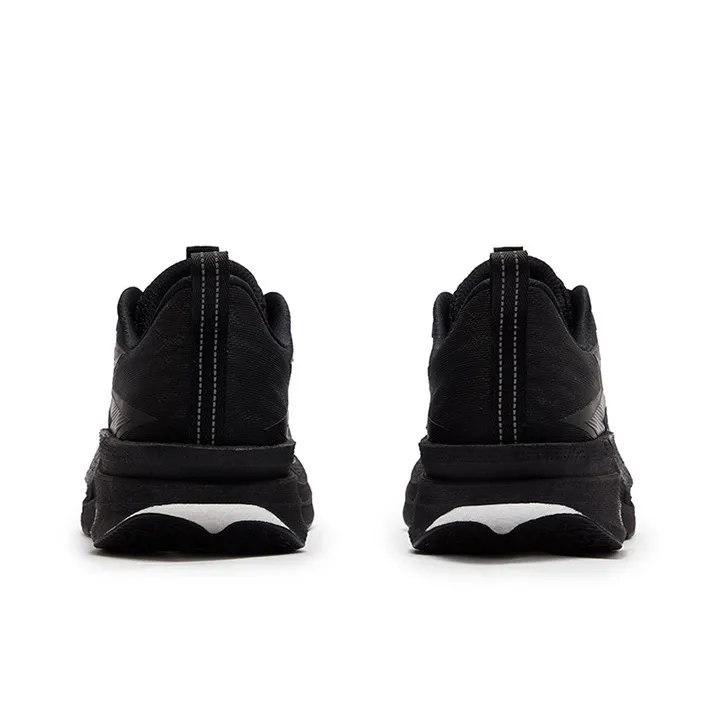 361° Flame 4MIX Cushioned Slip Resistant Abrasion Resistant Low Top Carbon Plate Running Shoes Unisex Black Gray-3
