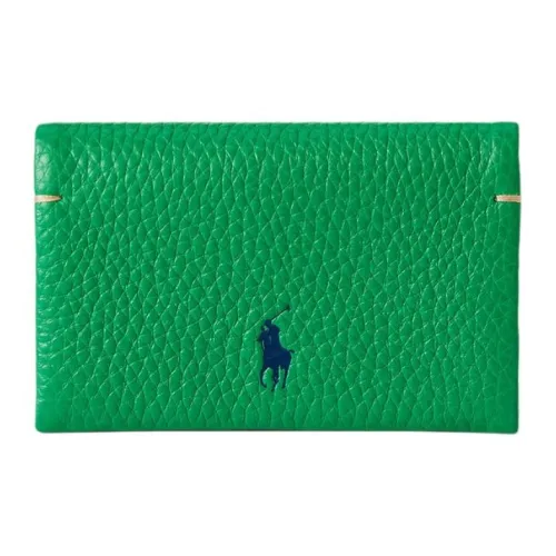 Polo Ralph Lauren Cow Leather Card Holder Women's Green