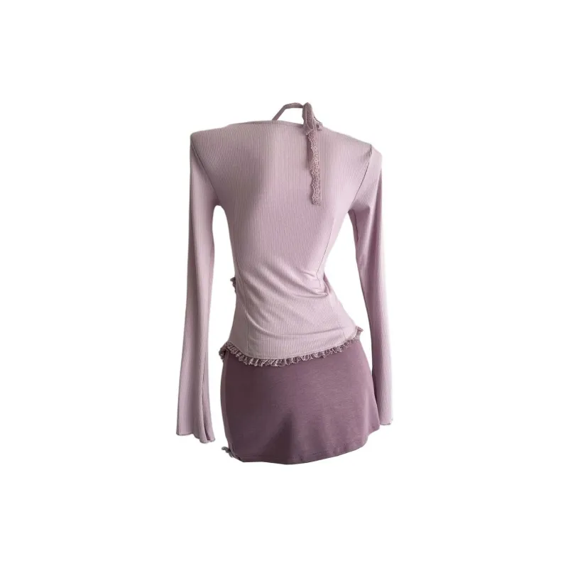TURN UP Skirt Set Women's Purple-1