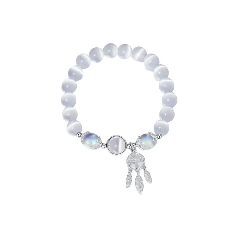 SINO GEM Glass Cat Eye Bracelets Women's-0