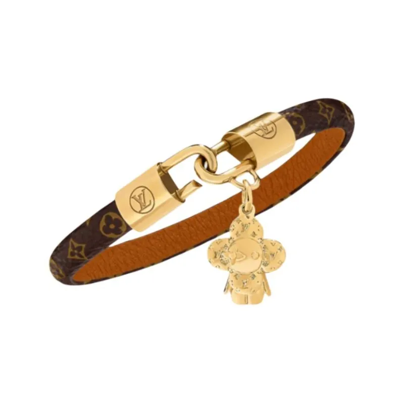 LOUIS VUITTON Calfskin Bangles Women's Brown-1
