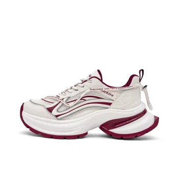 Dickies Low Top Chunky Sneakers Women's Beige Red