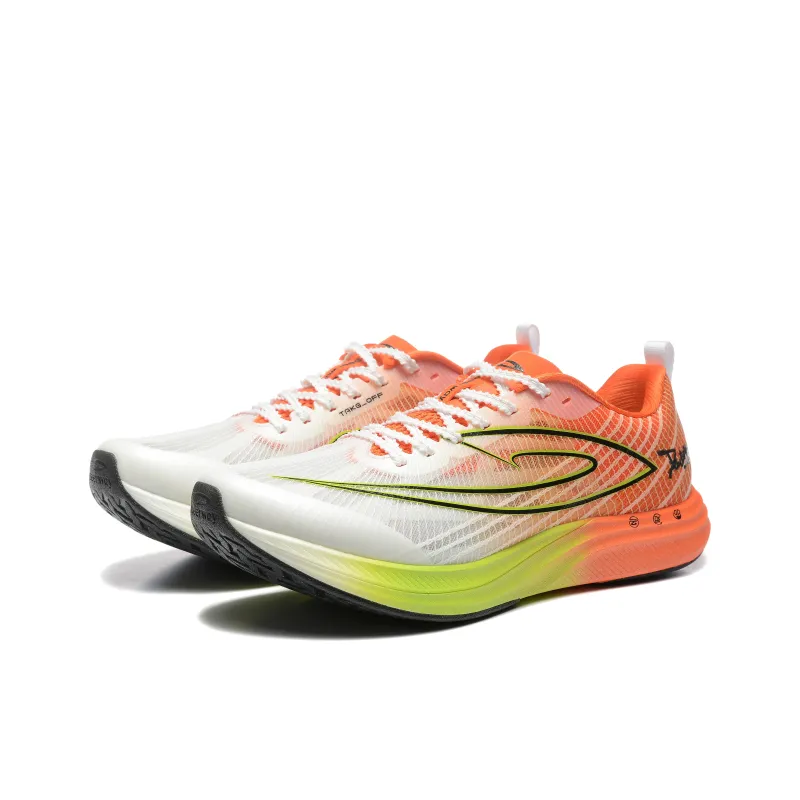 DEERWAY Running Shoes Unisex White Orange-3