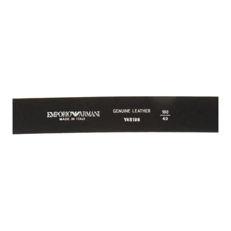 EMPORIO ARMANI Leather Belts Men's Black -3