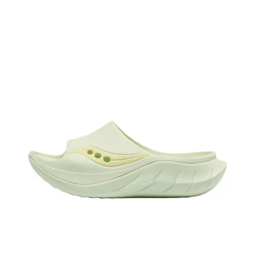 Saucony Cradle 2 Quiet Slip Resistant Slide Slippers Unisex Light Green