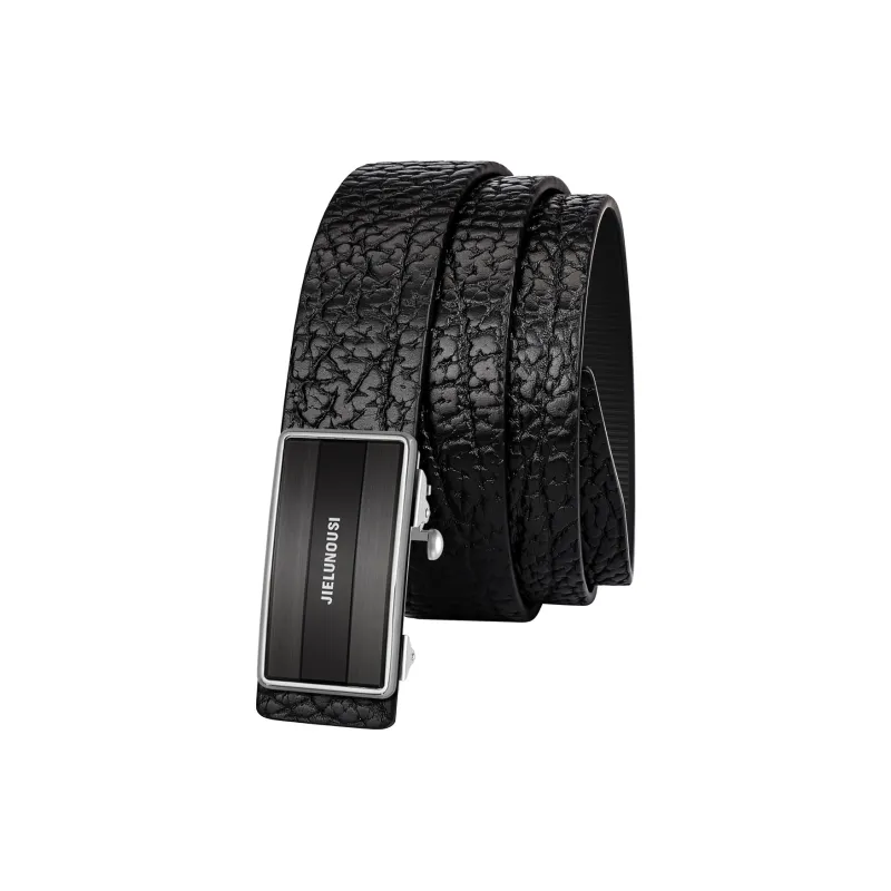 Jaylen Oos Premium Cow Leather Stainless Steel Leather Belts Men's 3.5cm-1