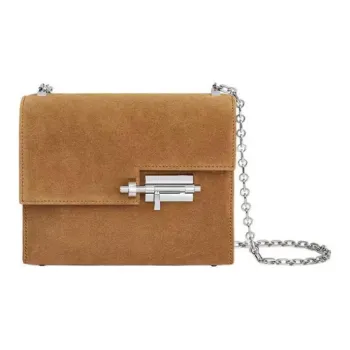 HERMES Verrou Doblis Calfskin Handgun Bag Shoulder Bag Crossbody Bag Mini Women's 3H Ochre