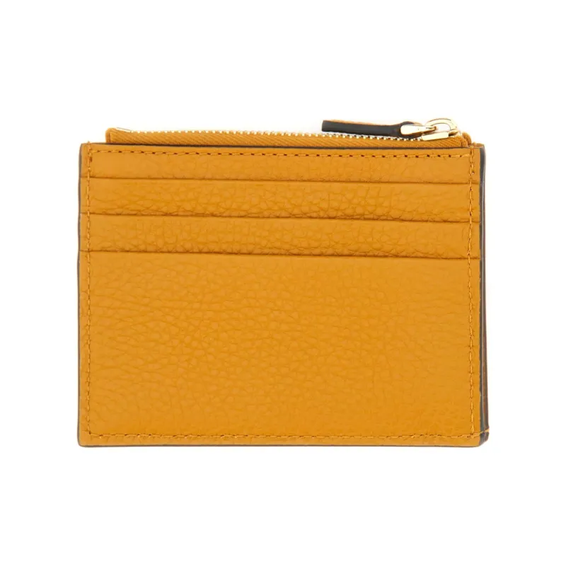 Valentino GARAVANI Leather Card Holder Women's Yellow-1