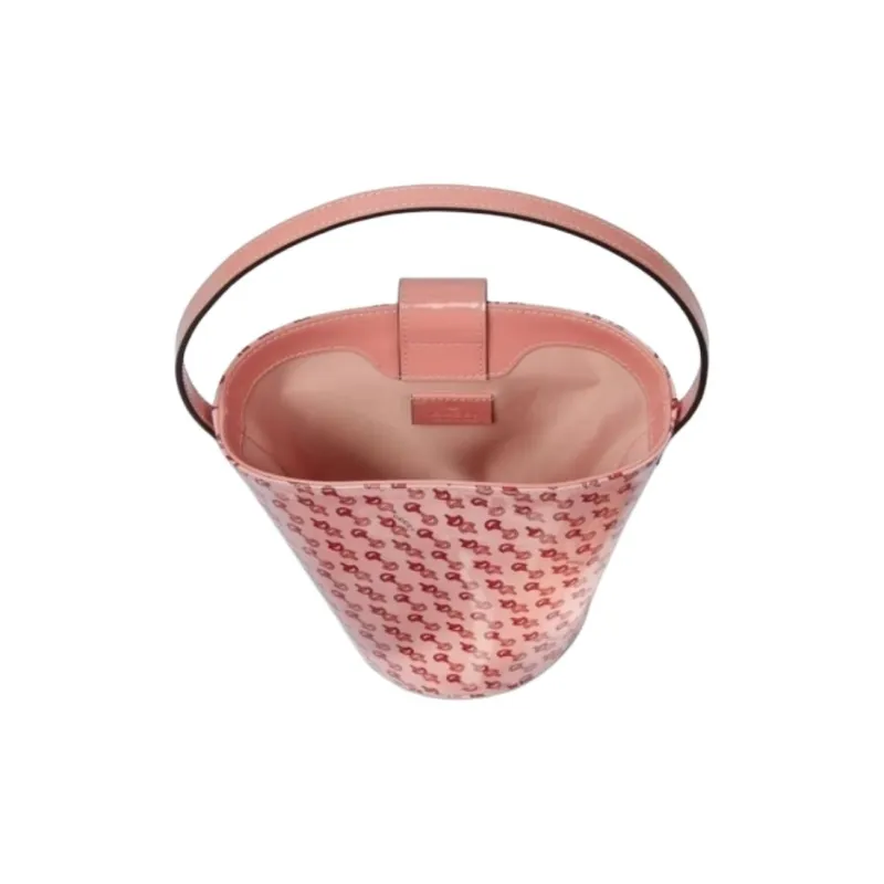 GUCCI Patent Leather Bucket Bag Handbag Kids' Light Pink-4