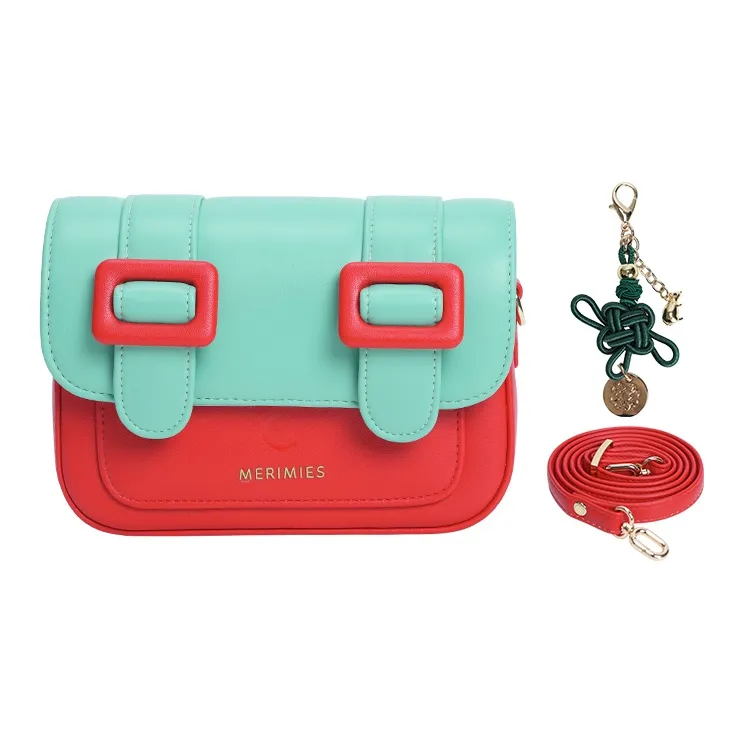 MERIMIES PU Satchel Bag Crossbody Bag Shoulder Bag Regular Women's Mouse Mint Red Light Wisteria Purple-1