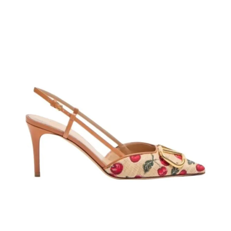 Valentino Slim Heel High Heels 8cm Women's Yellow-1