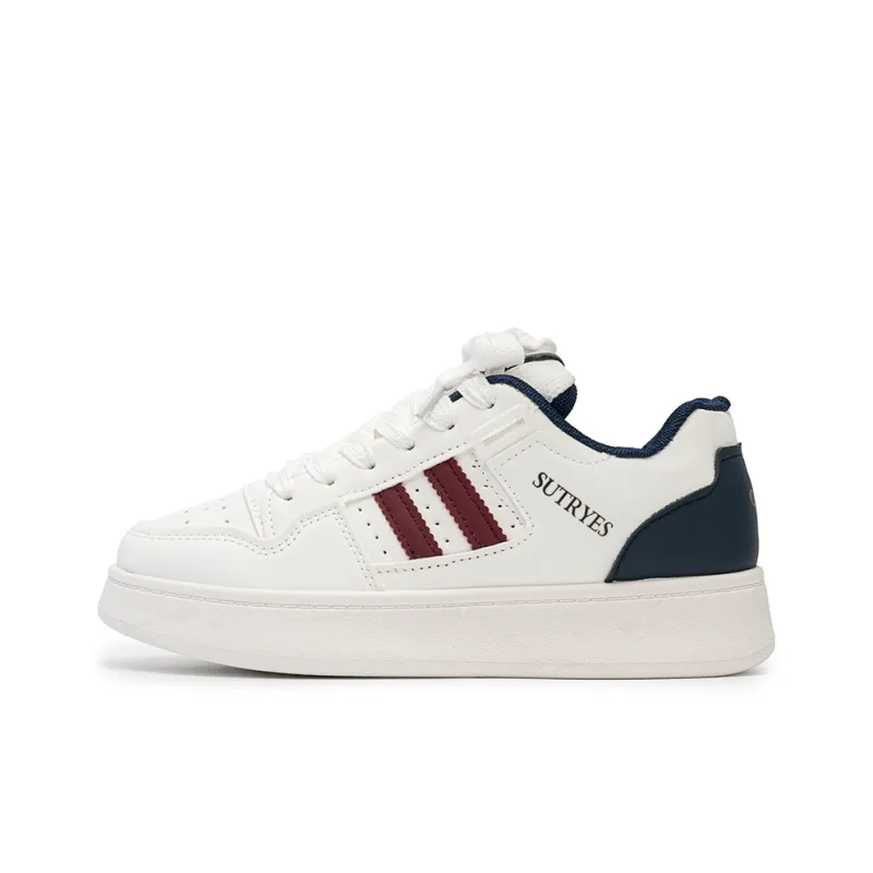 SHUXIAOBEI Anti Slip And Wear Resistant Lightweight Low Top Skateboard Shoes Unisex White Blue-9