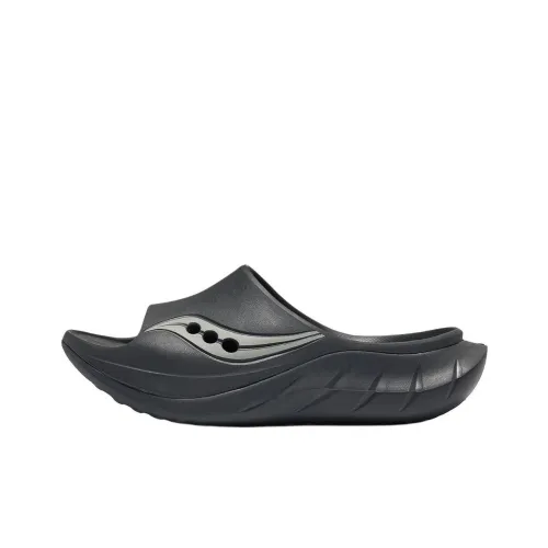 Saucony Cradle 2 Quiet Slip Resistant Slide Slippers Unisex Dark Gray