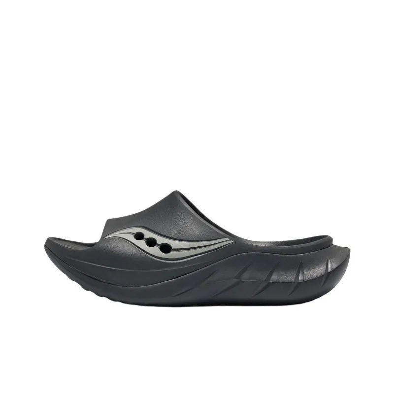 Saucony Cradle 2 Quiet Slip Resistant Slide Slippers Unisex Dark Gray-0
