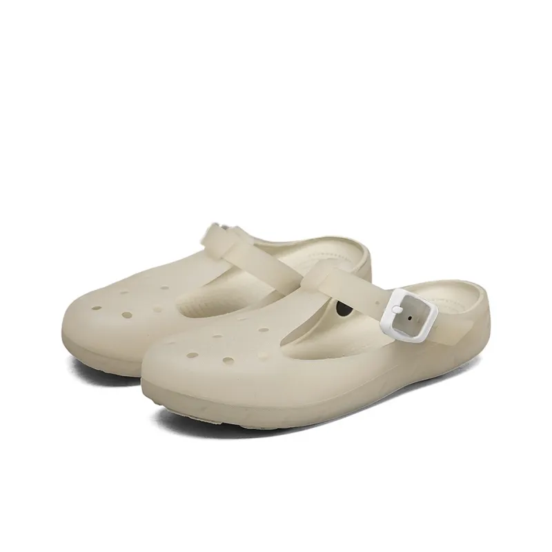 JSWEI Fashion Versatile Lightweight Minimalist Style Closed Toe Sandal Women's-1