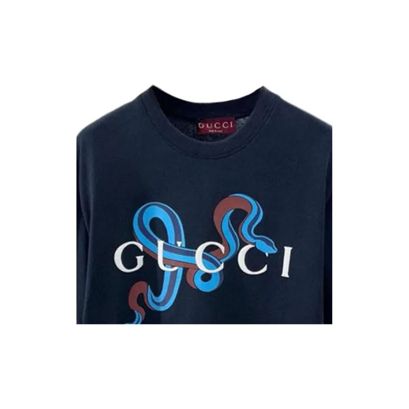 GUCCI SS25 T Shirt Men's Marine Blue-3