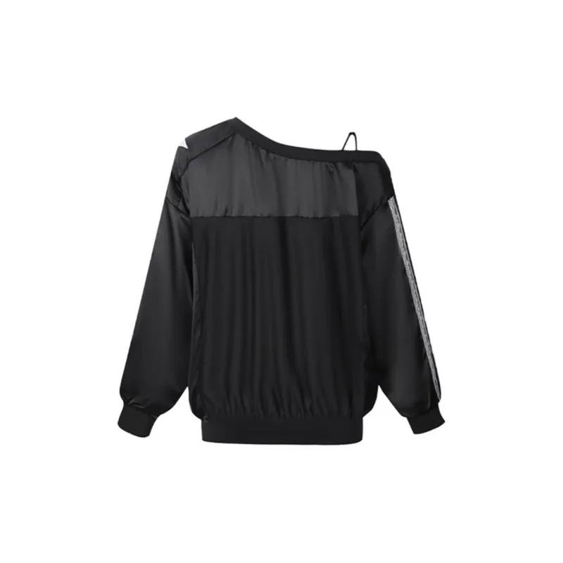 PAZZO Heavyweight Embroidery Long Sleeved Jersey Sweatshirt Women's-1