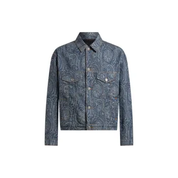 ETRO All Over Paisley Motif Denim Jacket