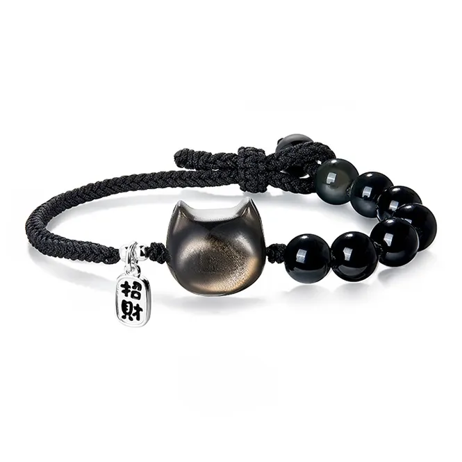 JOLLY NOTE Obsidian Bracelets Unisex-0