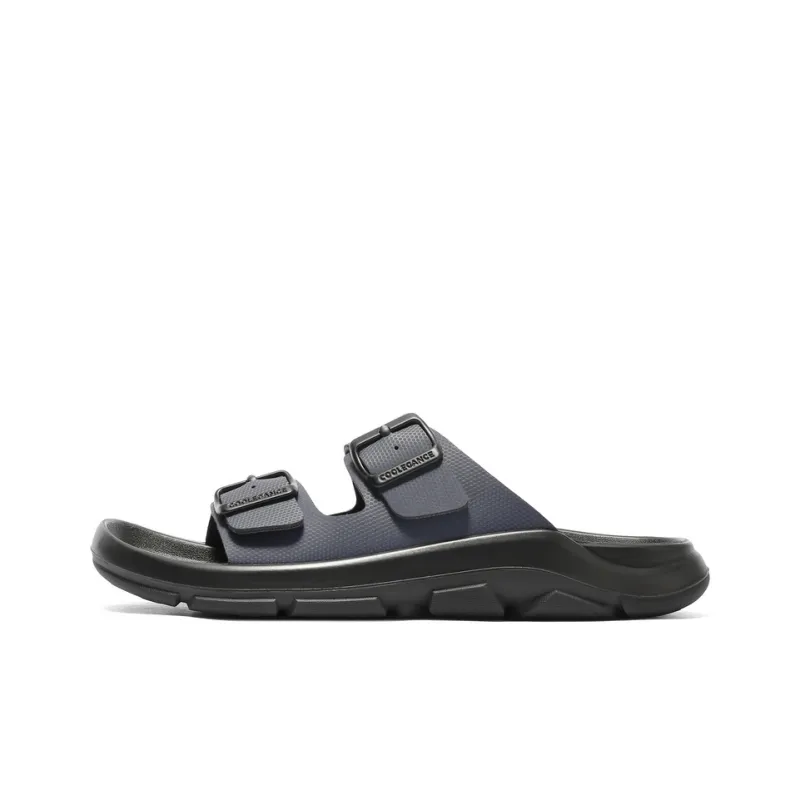 BELLE Slide Slippers Men Gray, Blue-0