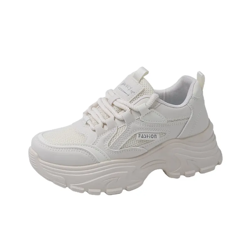REIHUNG Anti-Slip And Wear-Resistant Breathable Low-Top Chunky Sneakers Women's-0