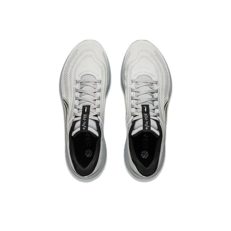 LiNing Red Hare 7 Cushioning Anti Slip Wear Resistant Breathable Lightweight Rebound Low Top Running Shoes Men's Gray-3