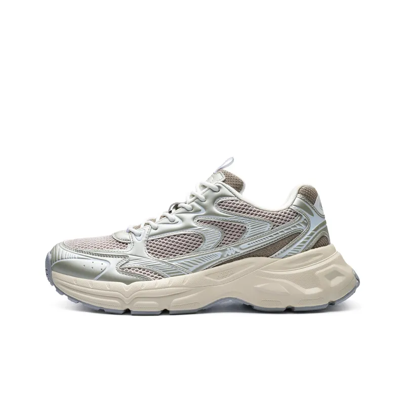 Kappa Anti Slip Wear Resistant Low Top Running Shoes Unisex Gray-0