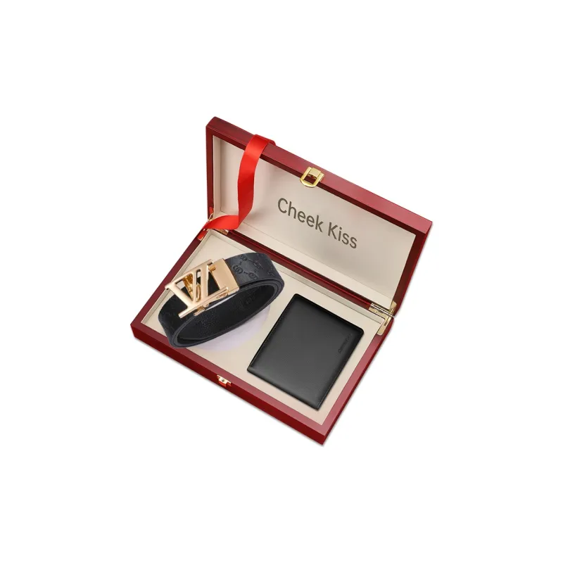Cheekkiss Cow Leather Belts Men's Silver Gunmetal 3.5cm-15