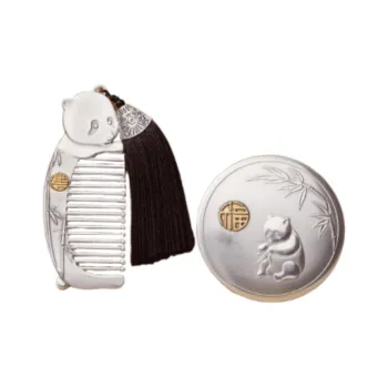 QINGFU 999 Fine Silver Comb Mirror Women's