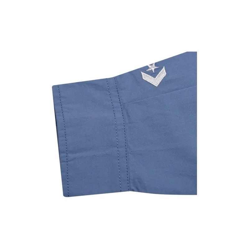 Converse COLORBLOCKED BUTTON Shirts Women's Blue-8