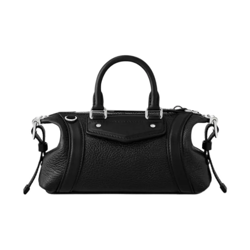 LOUIS VUITTON Sheepskin One Shoulder Handbags Extra Mini Women's Black-2