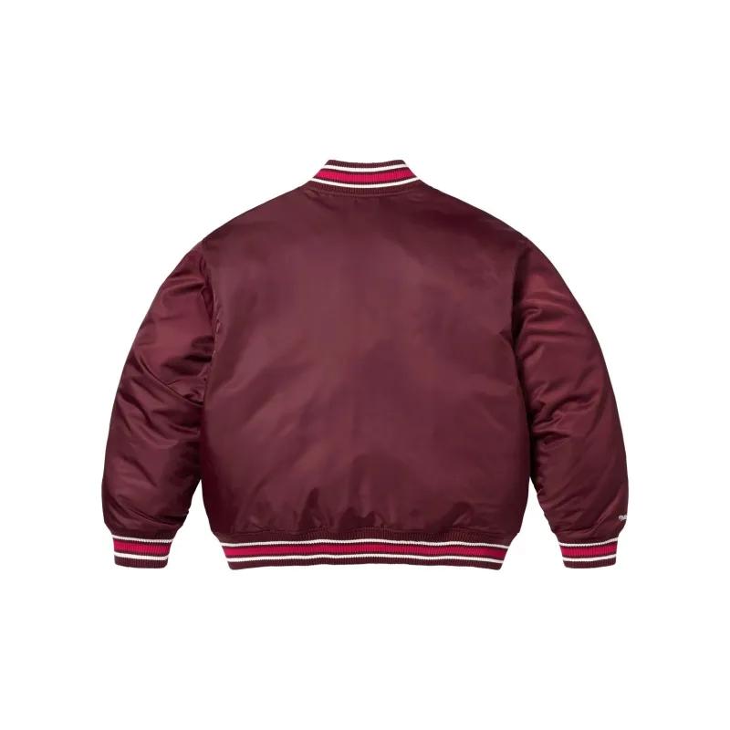 Supreme Mitchell & Ness Camo Logo Varsity Jacket-7