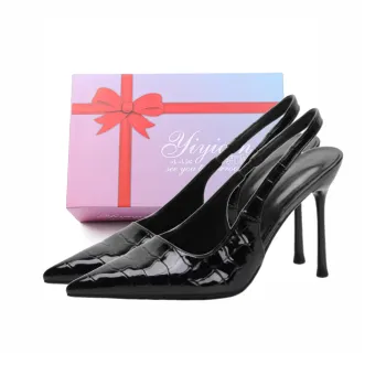 Take The Qin Slim Heel High Heels 8cm Women's Black