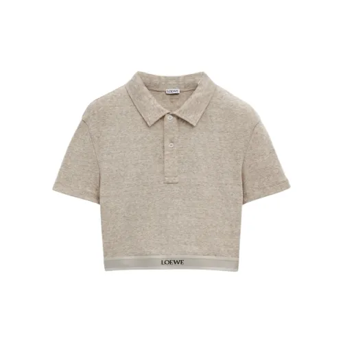LOEWE Cropped Polo 'Beige'