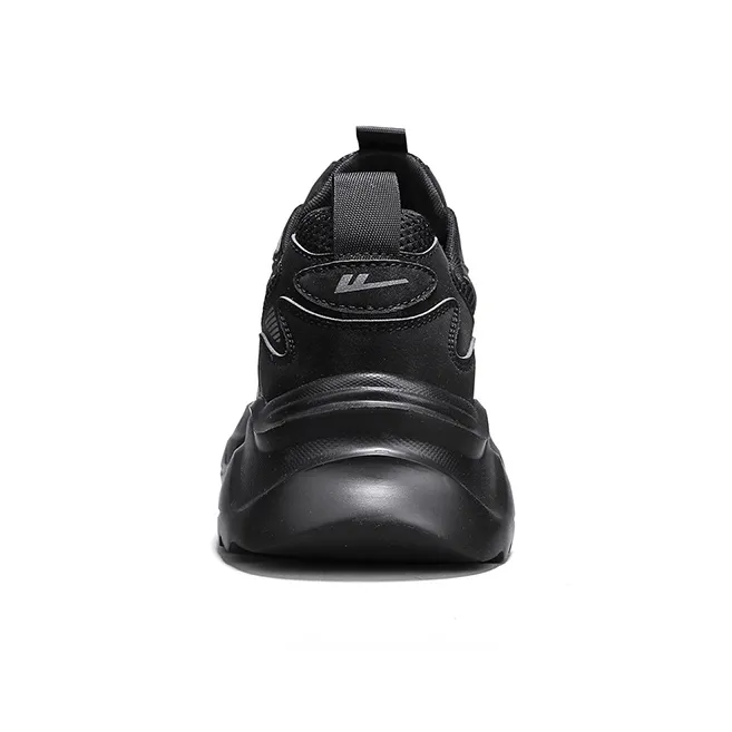 Warrior Cushioned Slip-Resistant Abrasion-Resistant Low-Top Basketball Shoes Men's Black-5