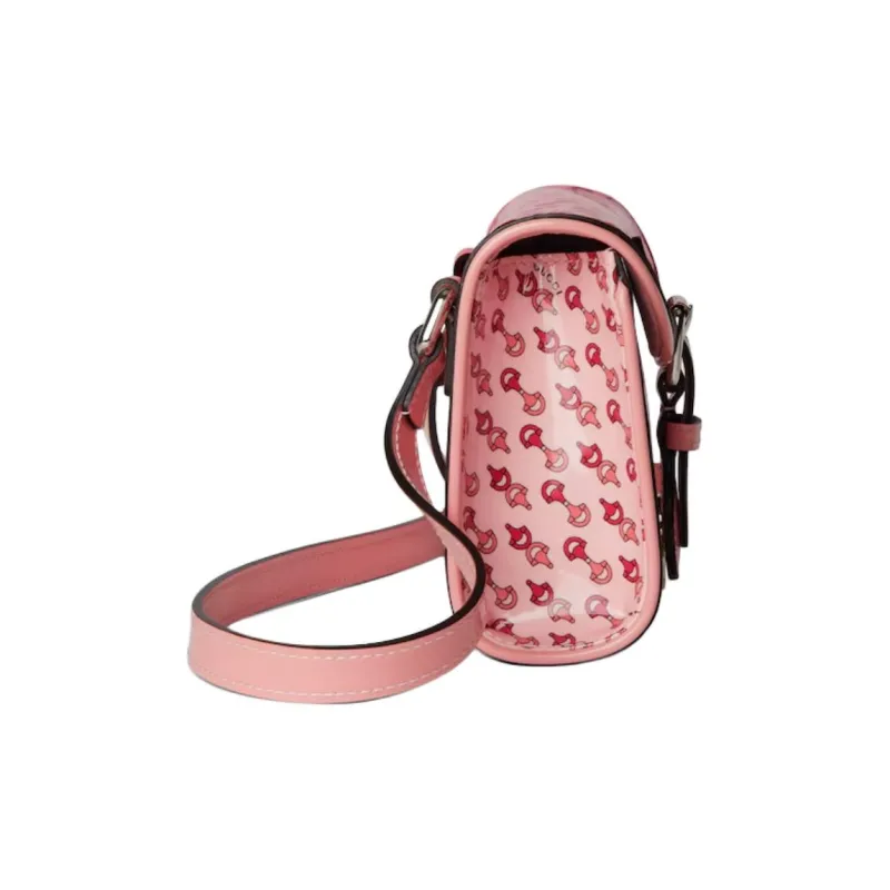 GUCCI Patent Leather Messenger Bag Shoulder Bag Kids' Pink-2