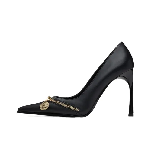 VERSACE JEANS Slim Heel High Heels Women's Black