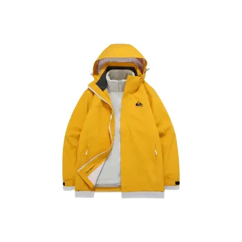 Quiksilver Water Resistant Windproof Breathable Warm Water Repellent Cold Resistant Rainproof Windbreaker Jacket Unisex