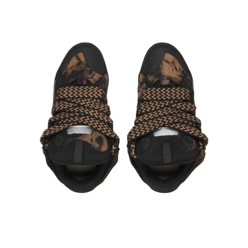 Lanvin Curb Low Top Skateboard Shoes Unisex Black Brown-3